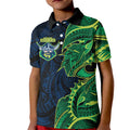 Canberra Raiders Kid Polo Shirt Polynesian Tribal Tattoo Pacific Sport Art