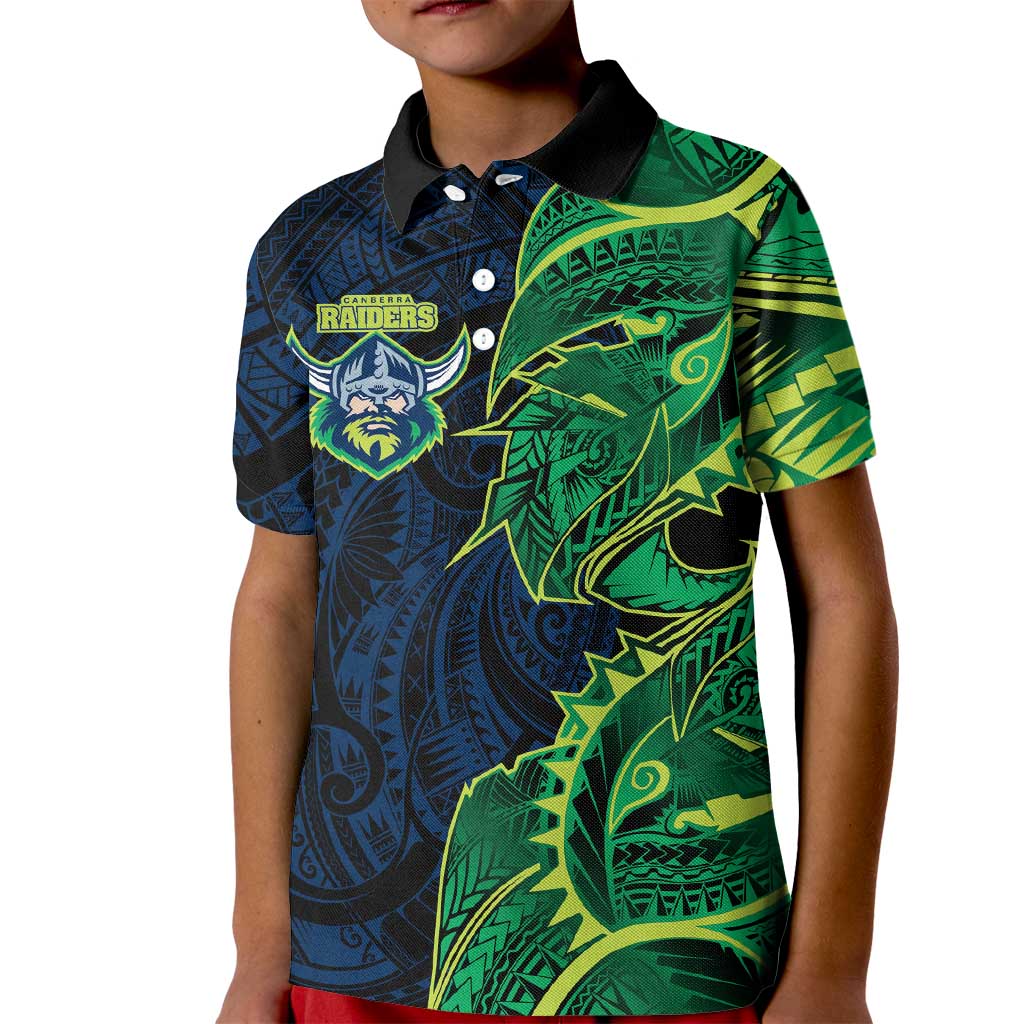 Canberra Raiders Kid Polo Shirt Polynesian Tribal Tattoo Pacific Sport Art