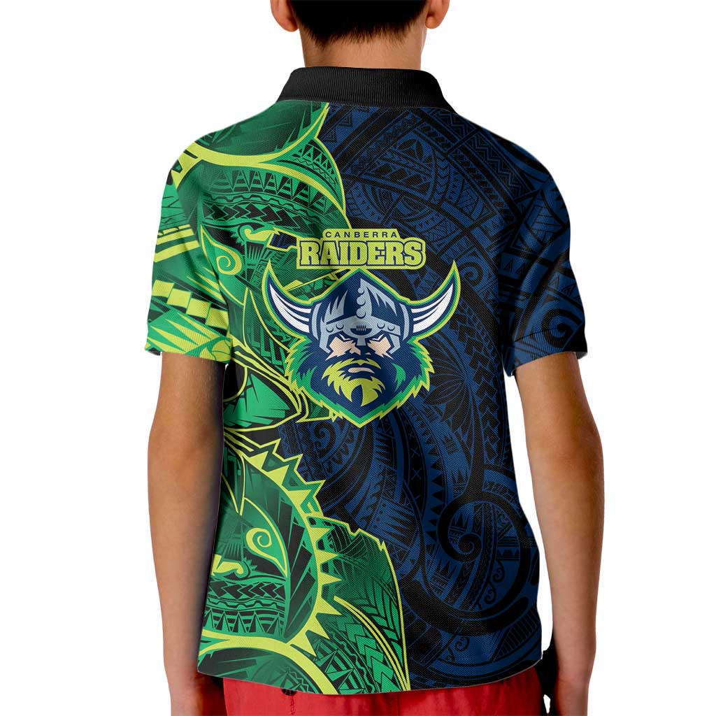 Canberra Raiders Kid Polo Shirt Polynesian Tribal Tattoo Pacific Sport Art