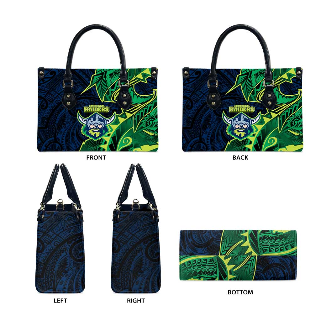 Canberra Raiders Leather Bag Polynesian Tribal Tattoo Pacific Sport Art