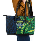 Canberra Raiders Leather Tote Bag Polynesian Tribal Tattoo Pacific Sport Art