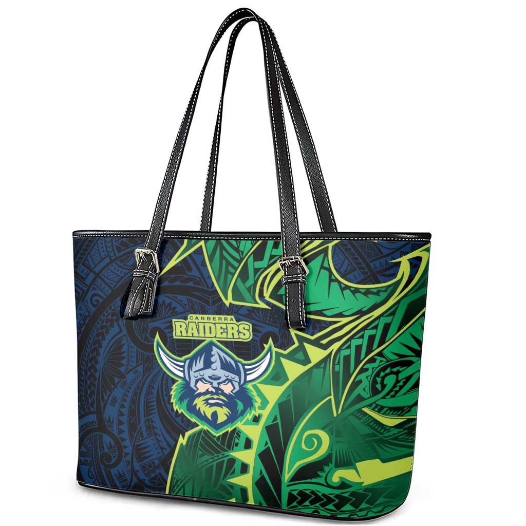 Canberra Raiders Leather Tote Bag Polynesian Tribal Tattoo Pacific Sport Art