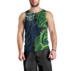Canberra Raiders Men Tank Top Polynesian Tribal Tattoo Pacific Sport Art