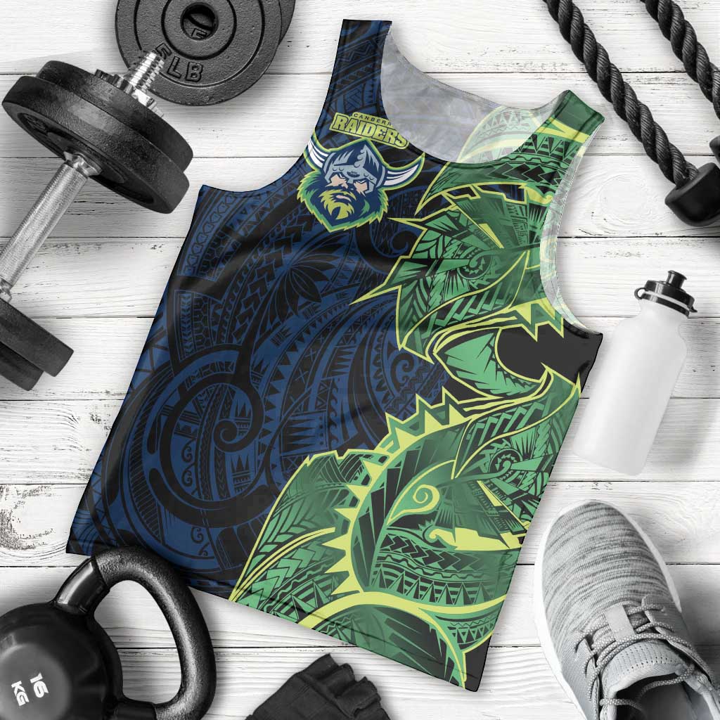 Canberra Raiders Men Tank Top Polynesian Tribal Tattoo Pacific Sport Art