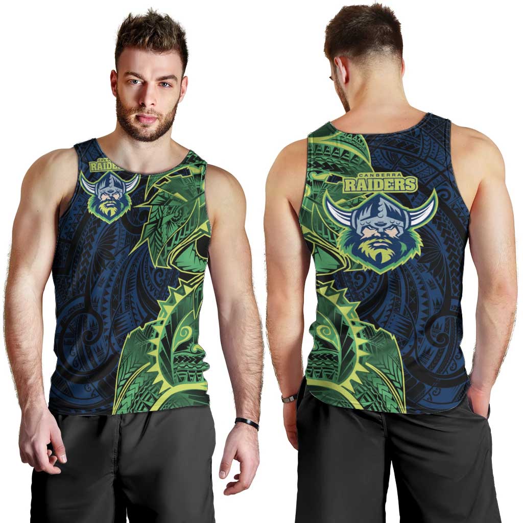 Canberra Raiders Men Tank Top Polynesian Tribal Tattoo Pacific Sport Art