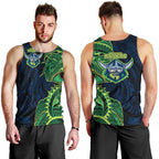 Canberra Raiders Men Tank Top Polynesian Tribal Tattoo Pacific Sport Art
