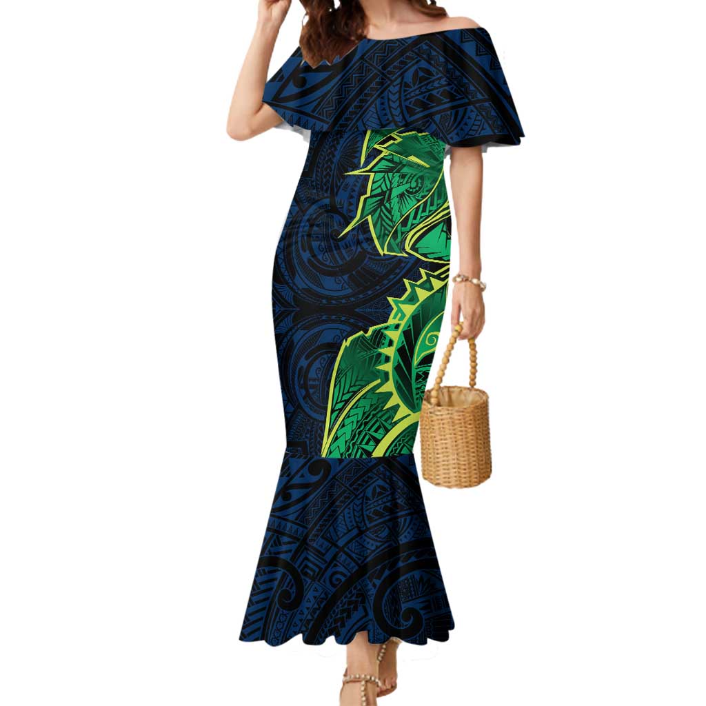Canberra Raiders Mermaid Dress Polynesian Tribal Tattoo Pacific Sport Art