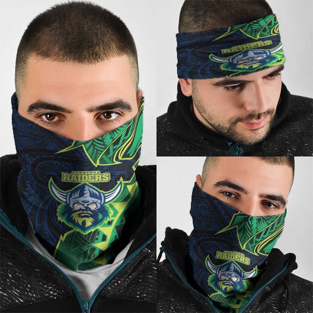 Canberra Raiders Neck Gaiter Polynesian Tribal Tattoo Pacific Sport Art