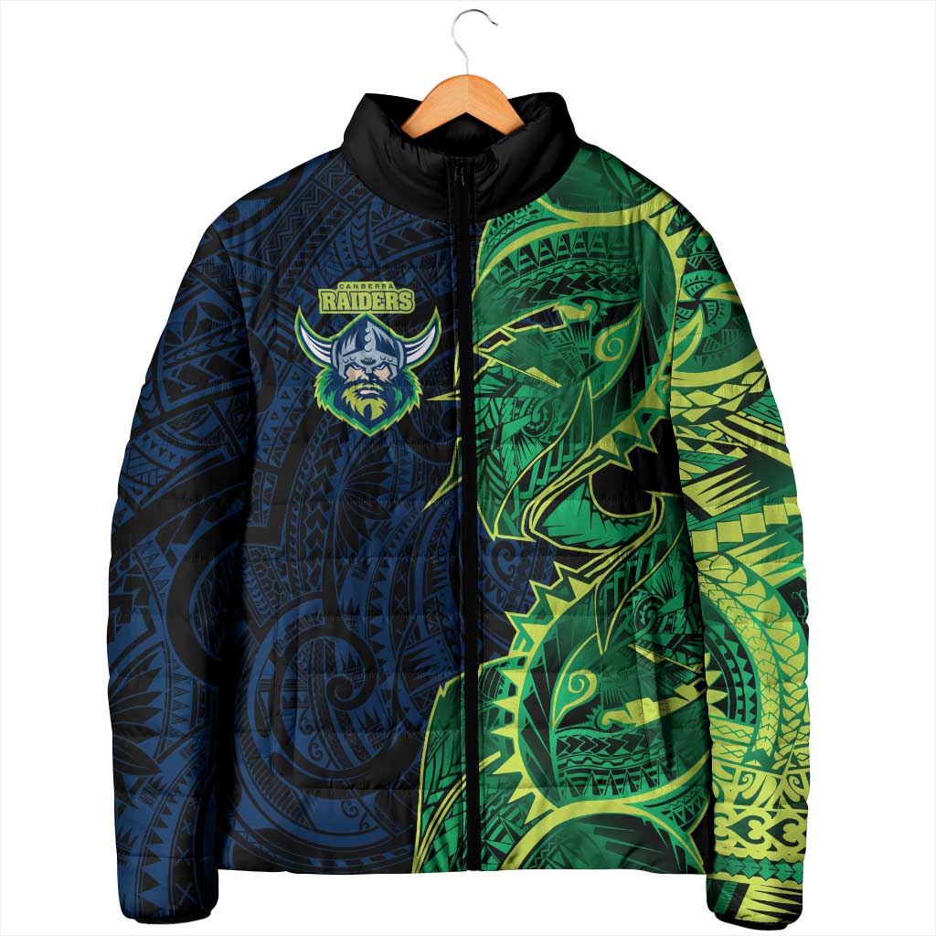 Canberra Raiders Padded Jacket Polynesian Tribal Tattoo Pacific Sport Art
