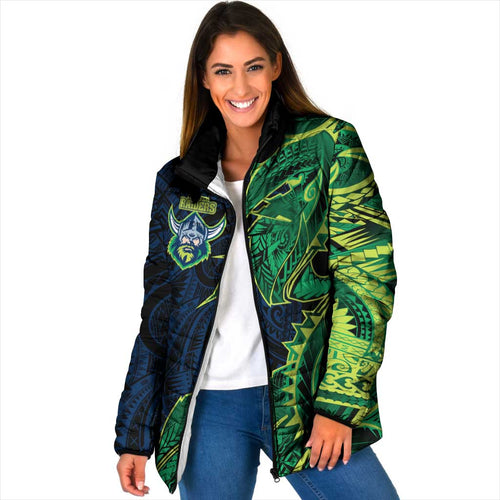 Canberra Raiders Padded Jacket Polynesian Tribal Tattoo Pacific Sport Art