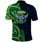 Canberra Raiders Polo Shirt Polynesian Tribal Tattoo Pacific Sport Art