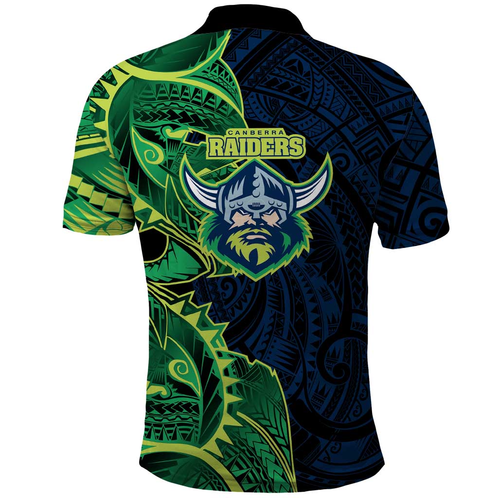 Canberra Raiders Polo Shirt Polynesian Tribal Tattoo Pacific Sport Art
