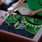 Canberra Raiders Puzzle Polynesian Tribal Tattoo Pacific Sport Art