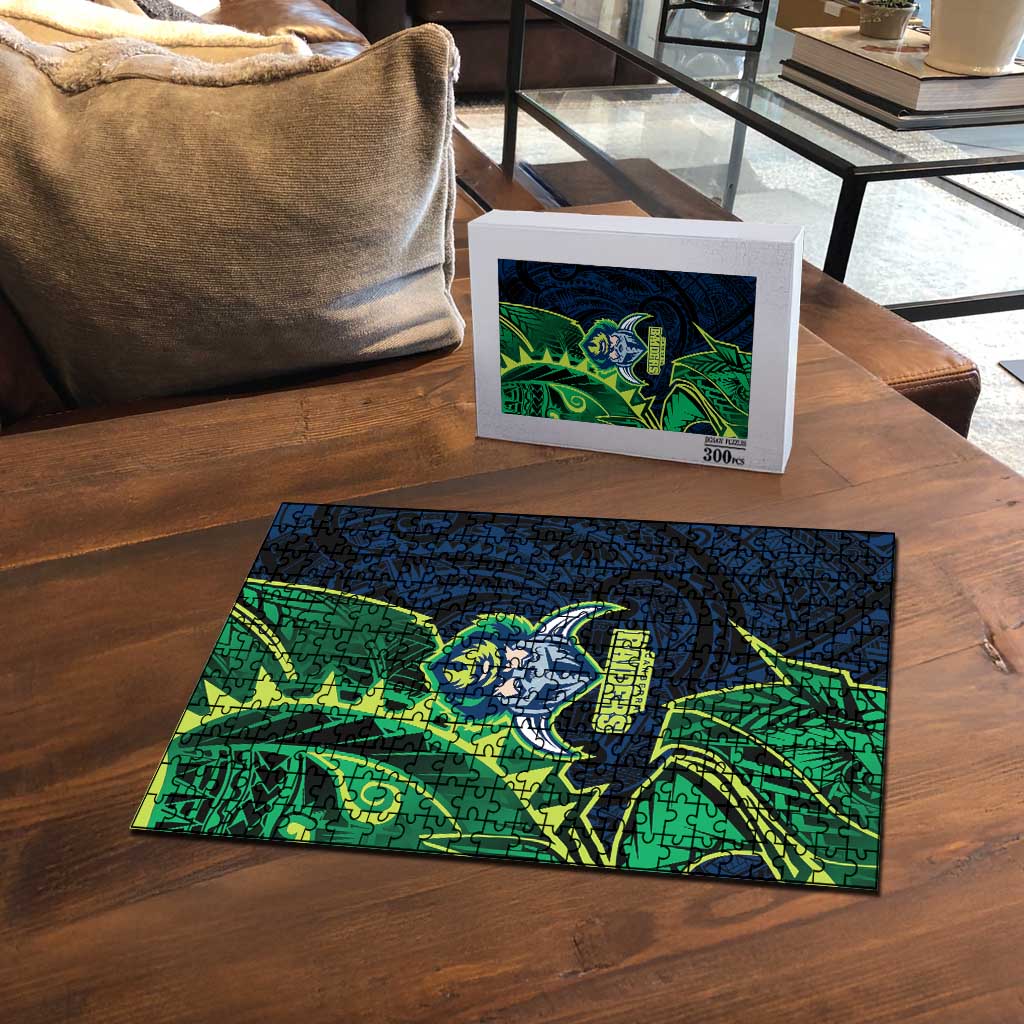 Canberra Raiders Puzzle Polynesian Tribal Tattoo Pacific Sport Art