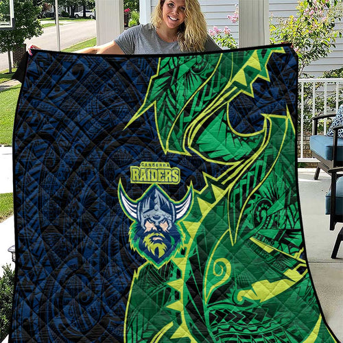 Canberra Raiders Quilt Polynesian Tribal Tattoo Pacific Sport Art