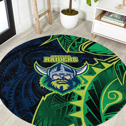 Canberra Raiders Round Carpet Polynesian Tribal Tattoo Pacific Sport Art