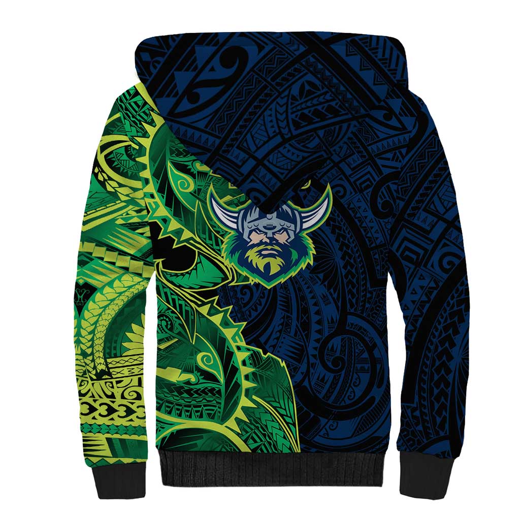 Canberra Raiders Sherpa Hoodie Polynesian Tribal Tattoo Pacific Sport Art