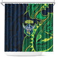 Canberra Raiders Shower Curtain Polynesian Tribal Tattoo Pacific Sport Art