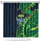 Canberra Raiders Shower Curtain Polynesian Tribal Tattoo Pacific Sport Art