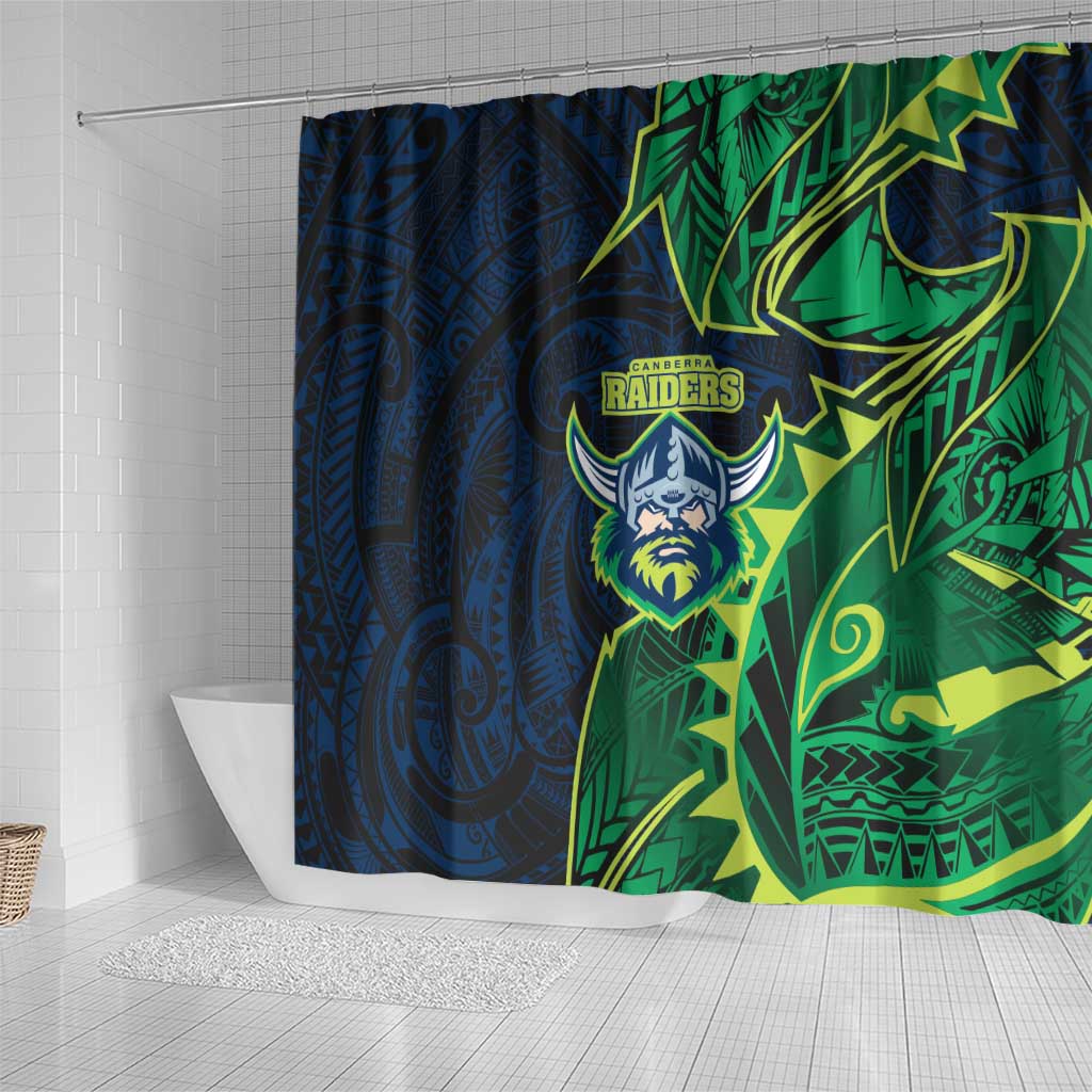 Canberra Raiders Shower Curtain Polynesian Tribal Tattoo Pacific Sport Art