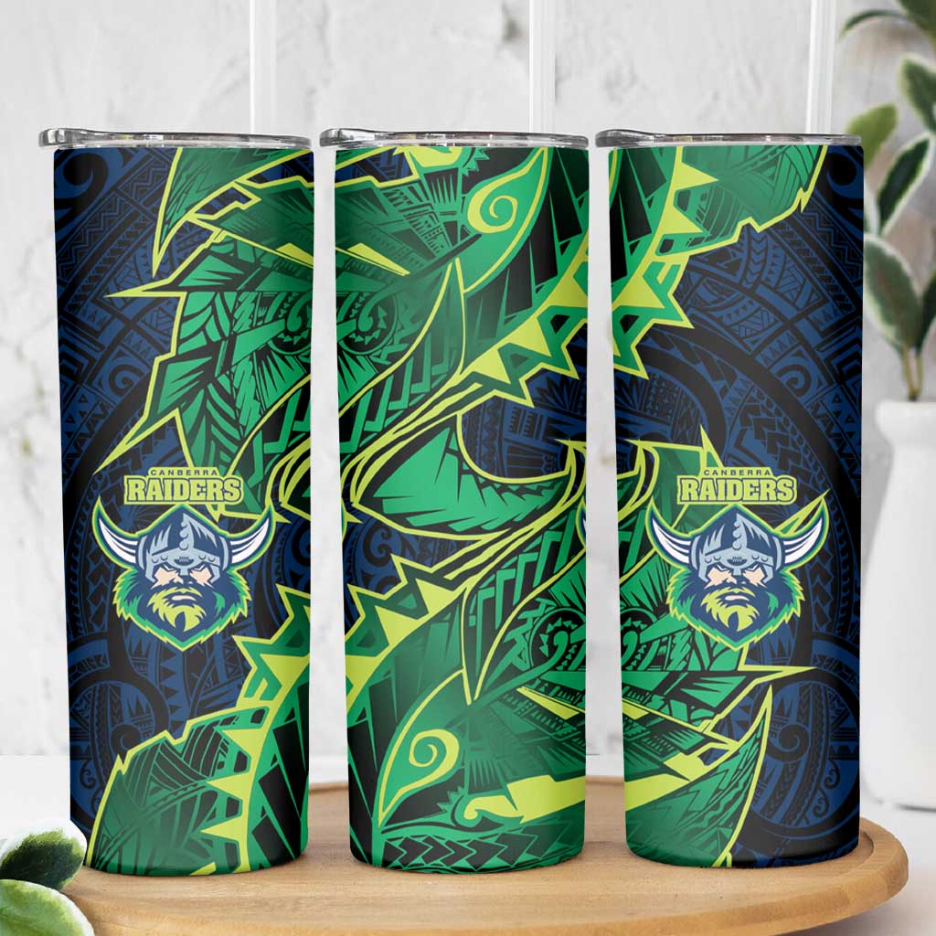 Canberra Raiders Skinny Tumbler Polynesian Tribal Tattoo Pacific Sport Art