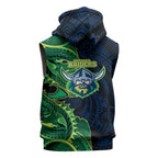 Canberra Raiders Sleeveless Hoodie Polynesian Tribal Tattoo Pacific Sport Art