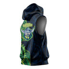 Canberra Raiders Sleeveless Hoodie Polynesian Tribal Tattoo Pacific Sport Art