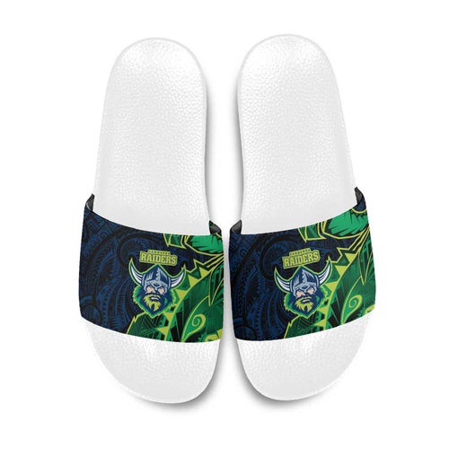 Canberra Raiders Slide Sandals Polynesian Tribal Tattoo Pacific Sport Art