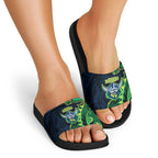 Canberra Raiders Slide Sandals Polynesian Tribal Tattoo Pacific Sport Art