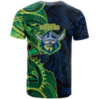 Canberra Raiders T Shirt Polynesian Tribal Tattoo Pacific Sport Art