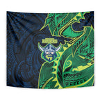Canberra Raiders Tapestry Polynesian Tribal Tattoo Pacific Sport Art