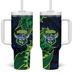 Canberra Raiders Tumbler With Handle Polynesian Tribal Tattoo Pacific Sport Art