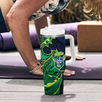 Canberra Raiders Tumbler With Handle Polynesian Tribal Tattoo Pacific Sport Art