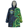 Canberra Raiders Wearable Blanket Hoodie Polynesian Tribal Tattoo Pacific Sport Art