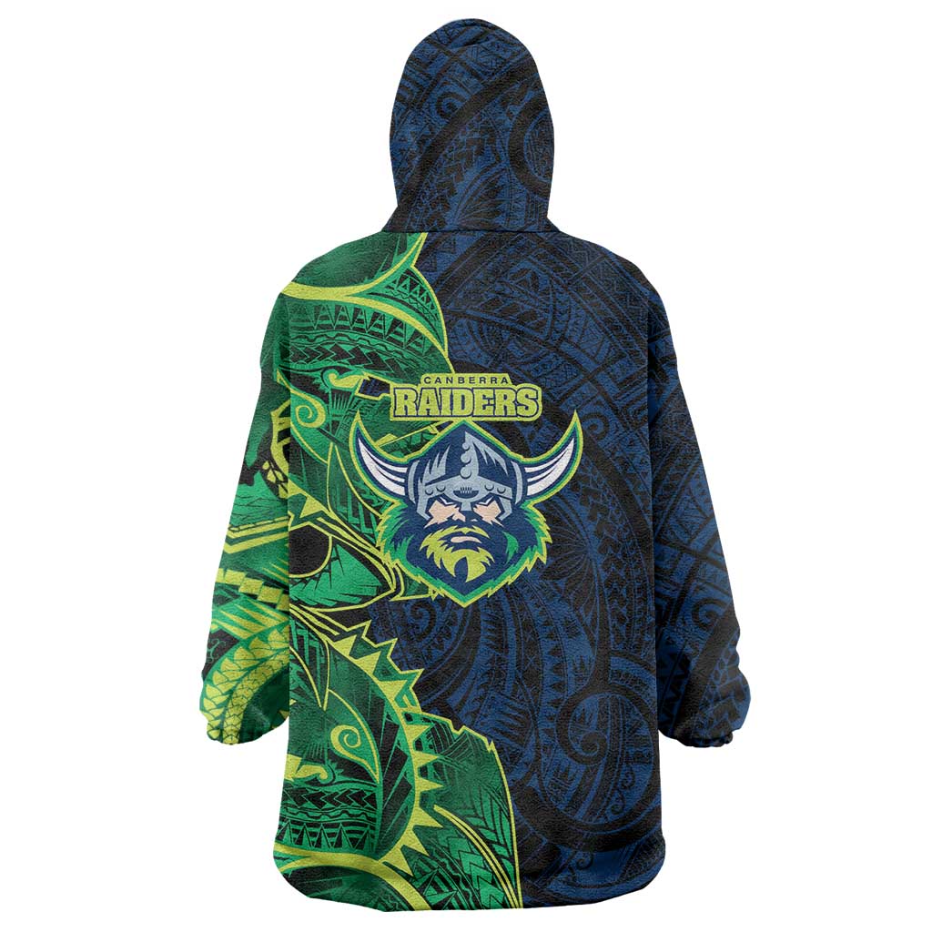 Canberra Raiders Wearable Blanket Hoodie Polynesian Tribal Tattoo Pacific Sport Art