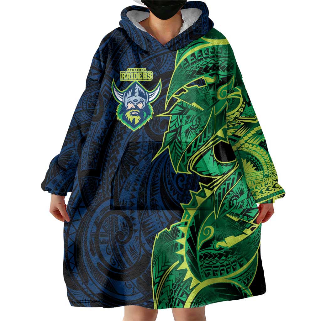 Canberra Raiders Wearable Blanket Hoodie Polynesian Tribal Tattoo Pacific Sport Art