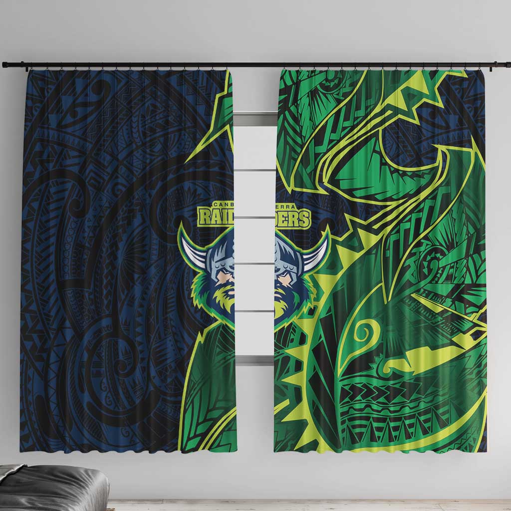 Canberra Raiders Window Curtain Polynesian Tribal Tattoo Pacific Sport Art