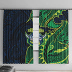 Canberra Raiders Window Curtain Polynesian Tribal Tattoo Pacific Sport Art