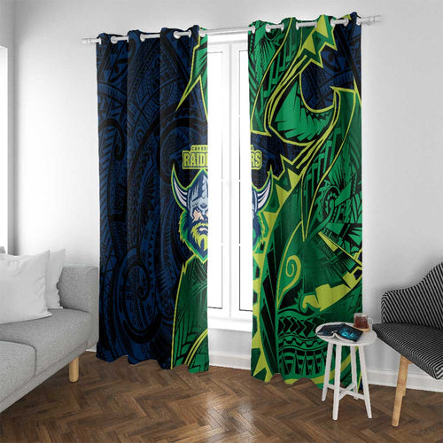 Canberra Raiders Window Curtain Polynesian Tribal Tattoo Pacific Sport Art