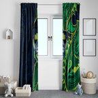 Canberra Raiders Window Curtain Polynesian Tribal Tattoo Pacific Sport Art