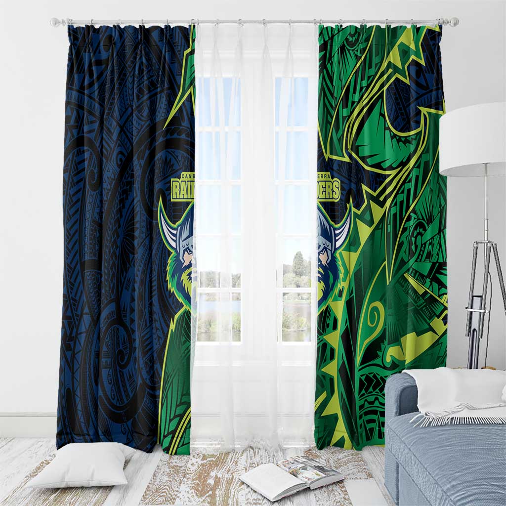 Canberra Raiders Window Curtain Polynesian Tribal Tattoo Pacific Sport Art