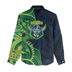 Canberra Raiders Women Casual Shirt Polynesian Tribal Tattoo Pacific Sport Art