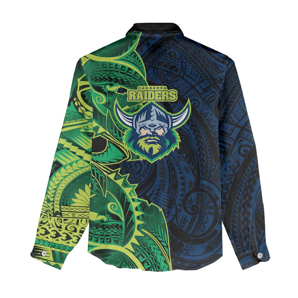 Canberra Raiders Women Casual Shirt Polynesian Tribal Tattoo Pacific Sport Art