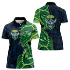 Canberra Raiders Women Polo Shirt Polynesian Tribal Tattoo Pacific Sport Art