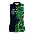 Canberra Raiders Women Sleeveless Polo Shirt Polynesian Tribal Tattoo Pacific Sport Art