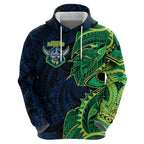 Canberra Raiders Zip Hoodie Polynesian Tribal Tattoo Pacific Sport Art