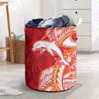 Dolphins Laundry Basket Polynesian Tribal Tattoo Pacific Sport Art