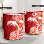 Dolphins Laundry Basket Polynesian Tribal Tattoo Pacific Sport Art