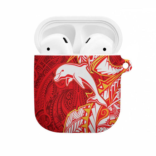 Dolphins AirPods Case Polynesian Tribal Tattoo Pacific Sport Art