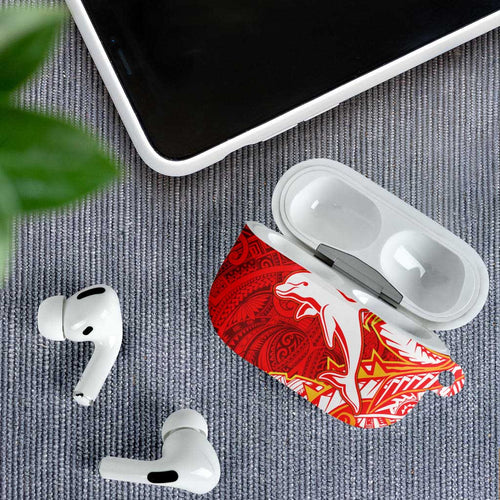 Dolphins AirPods Case Polynesian Tribal Tattoo Pacific Sport Art